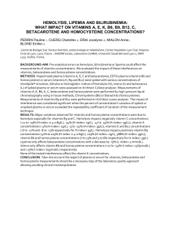 hemolysis, lipemia and bilirubinemia: what impact on vitamins a, e, k