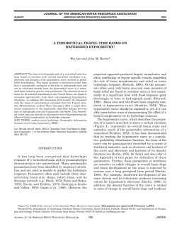 A THEORETICAL TRAVEL TIME BASED ON WATERSHED
