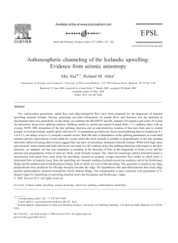 Asthenospheric channeling of the Icelandic upwelling: Evidence