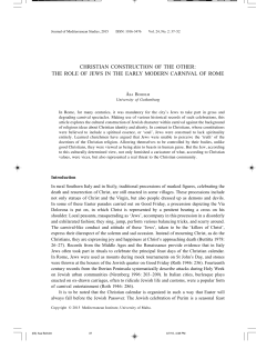 christian construction of the other: the role of jews in the early
