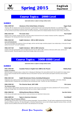 ENGL 2000-4000 Topics Spring 2016.pub