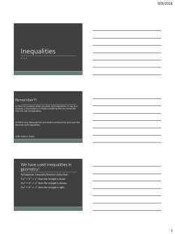 Inequalities