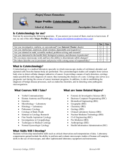 Cytotechnology - Exploring Majors and Careers