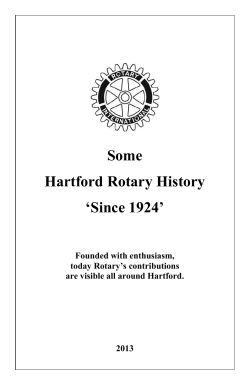 Some Hartford Rotary History `Since 1924`