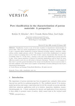 Pore classification in the characterization of porous materials: A