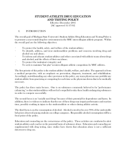 student-athlete drug education