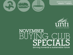 november buying club specials - unfi
