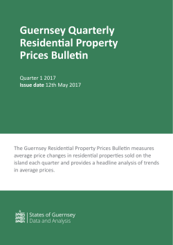 Guernsey Quarterly Residential Property Prices Bulletin