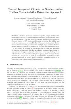 Trusted Integrated Circuits: A Nondestructive Hidden