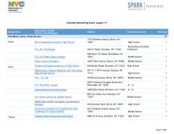 Citywide Networking Event, August 11th Bronx