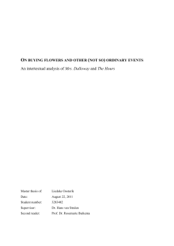 An intertextual analysis of Mrs. Dalloway and The Hours