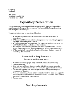 Expository Presentation