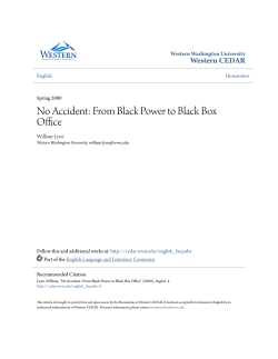 No Accident: From Black Power to Black Box Office