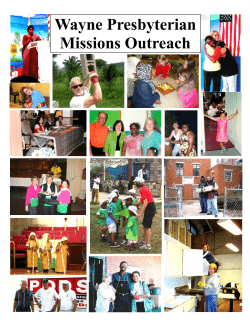 Mission Outreach is... - Wayne Presbyterian Church