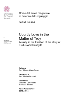 Courtly Love in the Matter of Troy