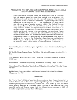 TIMELINE AND TIME SCALE COGNITION EXPERIMENTS FOR A