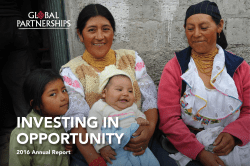 Annual Report 2016 - Global Partnerships