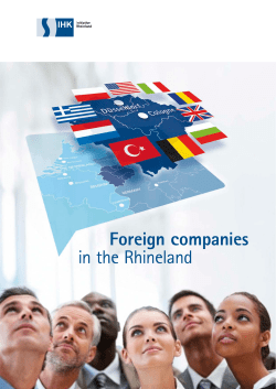 Foreign companies in the Rhineland - IHK Bonn/Rhein-Sieg