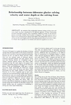 Pelto and Warren - International Glaciological Society
