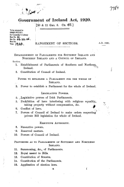 Government of Ireland Act, 1920.