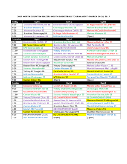 2017 Composite Youth Schedule Brackets