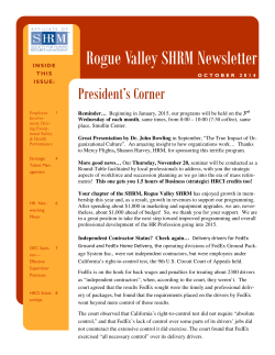 RV SHRM Newsletter - October 2014.pub