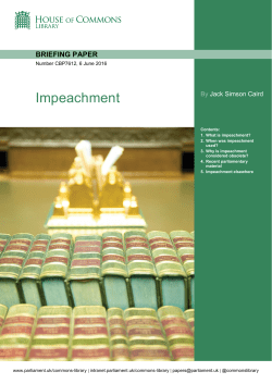 Impeachment - Parliament UK