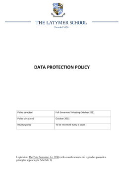 Data Protection Policy