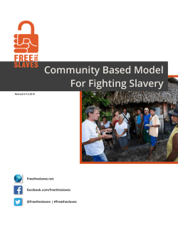 Community Based Model For Fighting Slavery