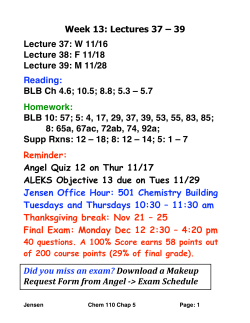 Chemistry Courses
