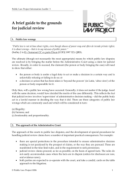 A brief guide to the grounds for judicial review