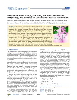 Interconversion of &alpha;‑Fe 2O3 and Fe3O4 Thin Films - Max