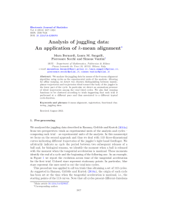 Analysis of juggling data: An application of k