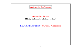 Cardinal Arithmetic