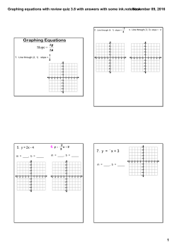 Graphing equations with review quiz 3.8 with answers with some ink