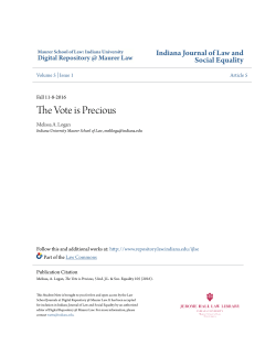 The Vote is Precious - Digital Repository @ Maurer Law