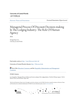 Managerial Process Of Discount Decision-making In The