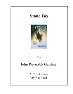 Stone Fox - Reed Novel Studies