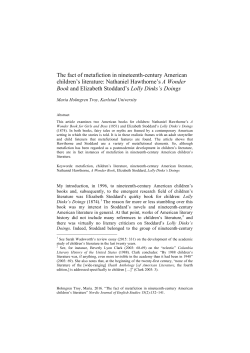 The fact of metafiction in nineteenth