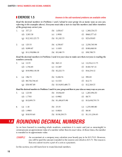 ROUNDING DECIMAL NUMBERS