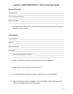 1 Sparkle`s SUPER AWESOME U.S. History Final Exam Review