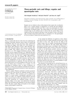 research papers Three-periodic nets and tilings