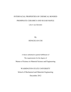 INTERFACIAL PROPERTIES OF CHEMICAL BONDED