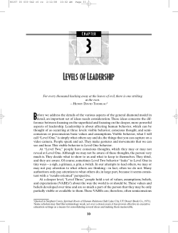Levels of Leadership