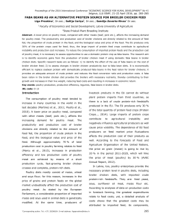 faba beans as an alternative protein source for broiler chicken feed