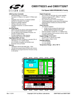 C8051T622/3 and C8051T326/7