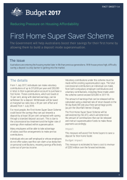 First Home Super Saver Scheme