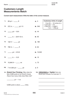 Customary Length Measurements Match