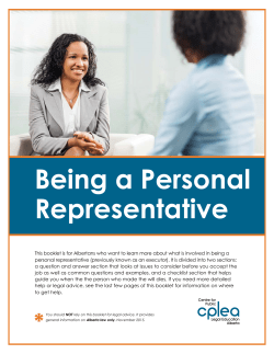 Being a Personal Representative