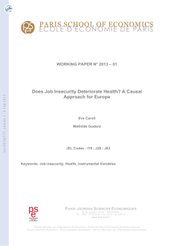 Texte int&eacute;gral  - Paris School of Economics